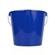 aerial view a royal blue heavy duty 7 quart utility bucket, image 1 of 2