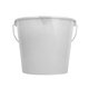 aerial view a white heavy duty 7 quart utility bucket, image 1 of 2