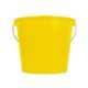 aerial view a yellow heavy duty 7 quart utility bucket, image 1 of 2