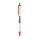 aerial view a white w/red trim vibrant color click pen, image 1 of 2
