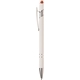 aerial view a orange 7417 ellipse softy white barrel metal pen w / stylus - colorjet, image 1 of 2