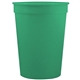 a kelly green 12 oz custom smooth plastic stadium cup