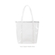 a clear bag & metallic silver zipper twinkles vinyl bag