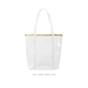 a clear bag & metallic gold zipper twinkles vinyl bag