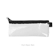 a clear bag & black zipper vinyl pixie pen pouch