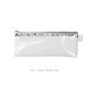 a clear bag & metallic silver zipper vinyl pixie pen pouch