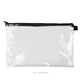 a clear bag & black zipper dottie pouch - clear vinyl