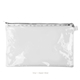a clear bag & metallic silver zipper dottie pouch - clear vinyl