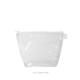 a clear bag & white zipper tweedle dum cosmetic bag