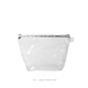a clear bag & metallic silver zipper tweedle dum cosmetic bag