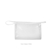 a clear bag & white zipper jetsetter medium - clear vinyl