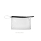 a clear bag & black zipper jetsetter medium - clear vinyl