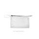 a clear bag & metallic silver zipper jetsetter medium - clear vinyl