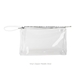a clear bag & metallic silver zipper jetsetter large - clear vinyl
