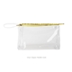 a clear bag & metallic gold zipper jetsetter large - clear vinyl