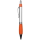 aerial view a silver with orange accents wolverine rubber ergo - gripper pen, image 1 of 2