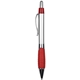 aerial view a silver with red accents wolverine rubber ergo - gripper pen, image 1 of 2