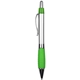 aerial view a silver with chartreuse accents wolverine rubber ergo - gripper pen, image 1 of 2