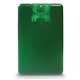 aerial view a translucent green credit card style hand sanitizer spray, image 1 of 4