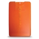 aerial view a translucent orange credit card style hand sanitizer spray, image 1 of 4