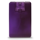 aerial view a translucent purple credit card style hand sanitizer spray, image 1 of 4