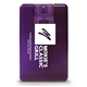 aerial view a translucent purple custom imprinted credit card sanitizer spray, image 1 of 4