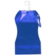 aerial view a metallic blue 16.9 oz wave collapsible water bottle, image 1 of 3
