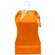 aerial view a metallic orange 16.9 oz wave collapsible water bottle, image 1 of 3