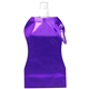 aerial view a metallic purple 16.9 oz wave collapsible water bottle, image 1 of 3