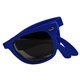 a blue folding miami sunglasses