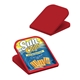 aerial view a red decaled chip bag clip, image 1 of 2