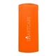 aerial view a translucent orange promotional custom 5pc band aid dispenser, image 1 of 3
