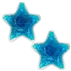 aerial view a teal star gelbead hot / cold pack, image 1 of 2
