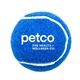 aerial view a blue custom tennis balls - personalized imprinted logo, image 1 of 2