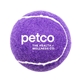 aerial view a purple custom tennis balls - personalized imprinted logo, image 1 of 2
