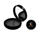 aerial view a black lip balm mirror compact, image 1 of 3