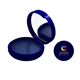 a blue lip balm mirror compact