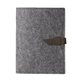 aerial view a slate gray leather & slate gray waxed linen accent pinyon felt mini padfolio, image 1 of 2
