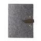 aerial view a slate gray leather & lemon waxed linen accent pinyon felt mini padfolio, image 1 of 2