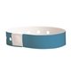 aerial view a neon blue 3/4 vinyl wristband, image 1 of 2