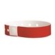 aerial view a neon red 3/4 vinyl wristband, image 1 of 2