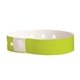 aerial view a neon yellow 3/4 vinyl wristband, image 1 of 2