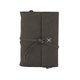a slate gray leather & white linen accent cooper large journal