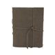 aerial view a slate gray leather & gray linen accent docker composition book cover, image 1 of 2