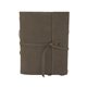 aerial view a slate gray leather & green linen accent docker composition book cover, image 1 of 2