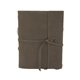 aerial view a slate gray leather & royal blue linen accent docker composition book cover, image 1 of 2