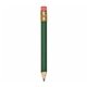 a dk. green hex golf pencils with erasers