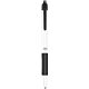 a black zebra sarasa dry x -20- wh retractable gel pen with white body rubber grip
