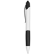a black zebra z - grip max retractable, 1.0mm ball point pen with rubber grip