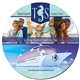 a group of 1/8 fabric surface mouse pad (8 round)